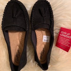 DEXFLEX comfort black tassel loafers 6.5